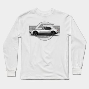 The iconic Japanese roadster sports car RF with background 5 Long Sleeve T-Shirt